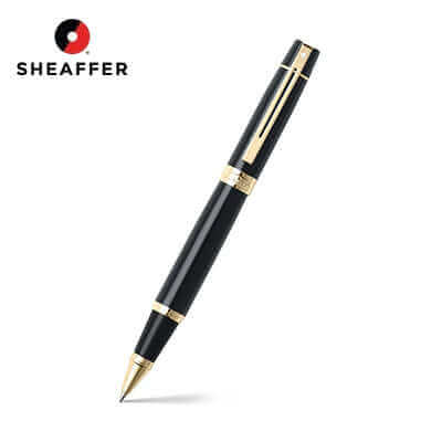 Sheaffer 300 Glossy Black with Gold Trims Rollerball Pen