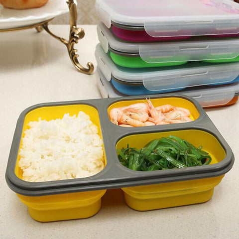 Silicone Collapsible Portable Lunch Box | AbrandZ Corporate Gifts