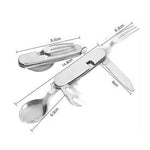 4 in 1 Multifunction Stainless Steel Foldable Travel Cutlery | AbrandZ Corporate Gifts