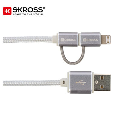 SKROSS 2in1 Charge'n Sync Cable – Steel Line Executive Corporate Gifts Singapore