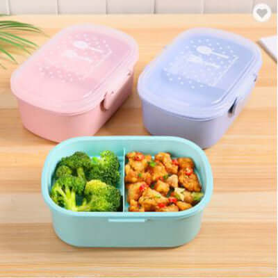Eco Wheat Straw Food Container with Compartment Executive Corporate Gifts Singapore