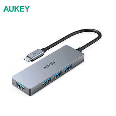 Aukey CB-C62 USB C to 4 Port USB 3.1 Aluminium Hub Executive Gifts Singapore