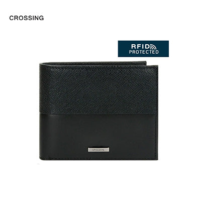 Crossing Infinite Bi-Fold Leather Wallet [18 Card Slots] RFID Executive Gifts Singapore
