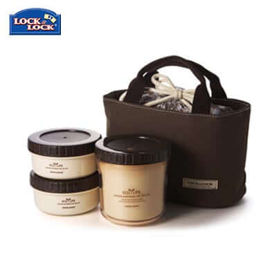 Lock & Lock BPA free 3 Pieces Rounded Lunch Box Set Executive Corporate Gifts Singapore