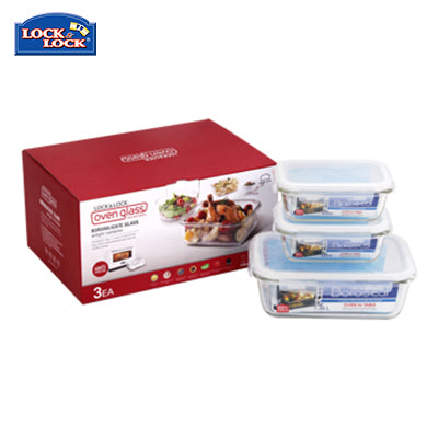 Lock & Lock Glass Container 3pcs Set Executive Corporate Gifts Singapore