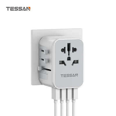 TESSAN Travel Adapter with 4 USB Ports Corporate Gifts Singapore