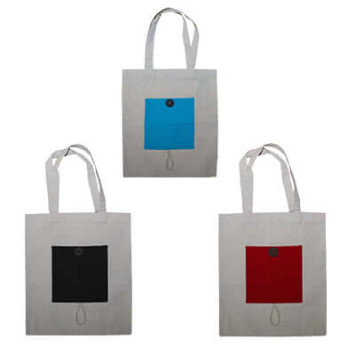 Foldable Cotton Bag with Button Executive Corporate Gifts Singapore