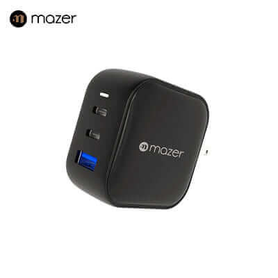 Mazer GaNPrestige 66W GaN Wall Charger with Travel Pins (3 Ports) Executive Corporate Gifts Singapore