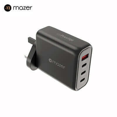 Mazer GaNPrestige 140W Gan Wall Charger With Travel Pins (4 Ports) Executive Corporate Gifts Singapore