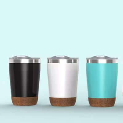 12oz Stainless Steel Vacuum Mug With Cork Base Executive Corporate Gifts Singapore