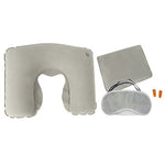 Travel Inflatable Neck Pillow, Eye Mask, Ear Plug, Pouch Set | AbrandZ.com