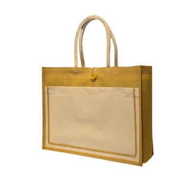 Laminated Jute Bag with Button Executive Corporate Gifts Singapore