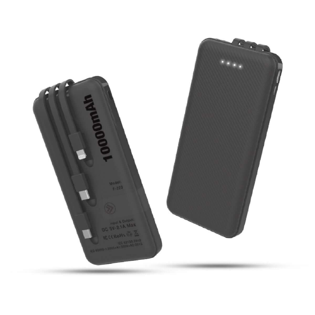 10000mAh Powerbank with 3 Built-in Cables Executive Corporate Gifts Singapore