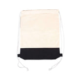 2 Tone Cotton Drawstring Backpack