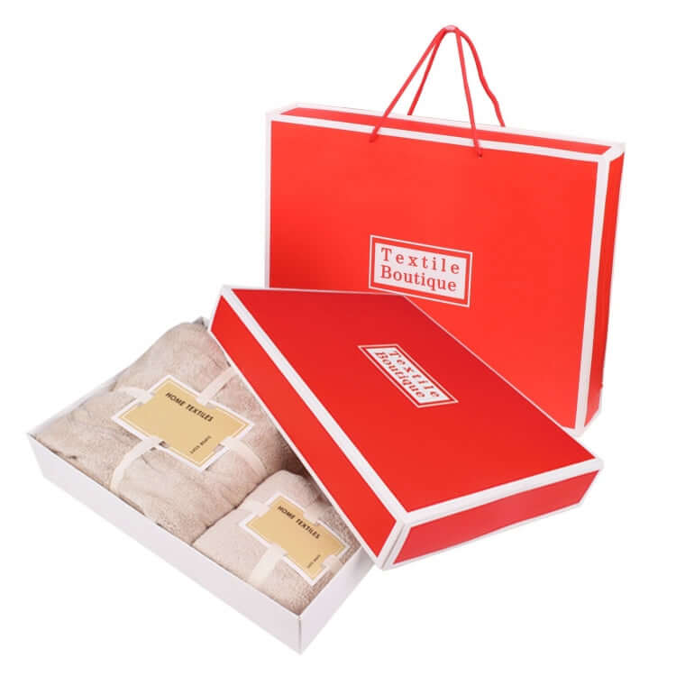 2pcs Towel Gift Set with Box Executive Corporate Gifts Singapore