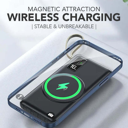 Wireless Powerbank with 4 Built-in Cables Executive Corporate Gifts Singapore