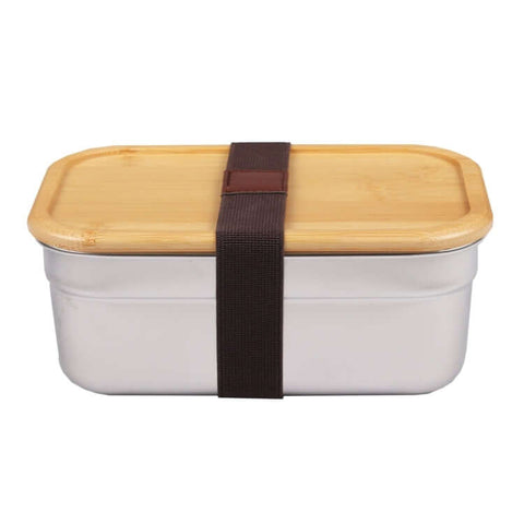 1000ml Stainless Steel Lunch Box with Bamboo Lid | AbrandZ Corporate Gifts