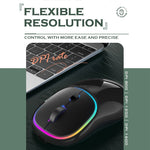 Rechargeable Wireless Mouse with Ergonomic Stressless Gripping