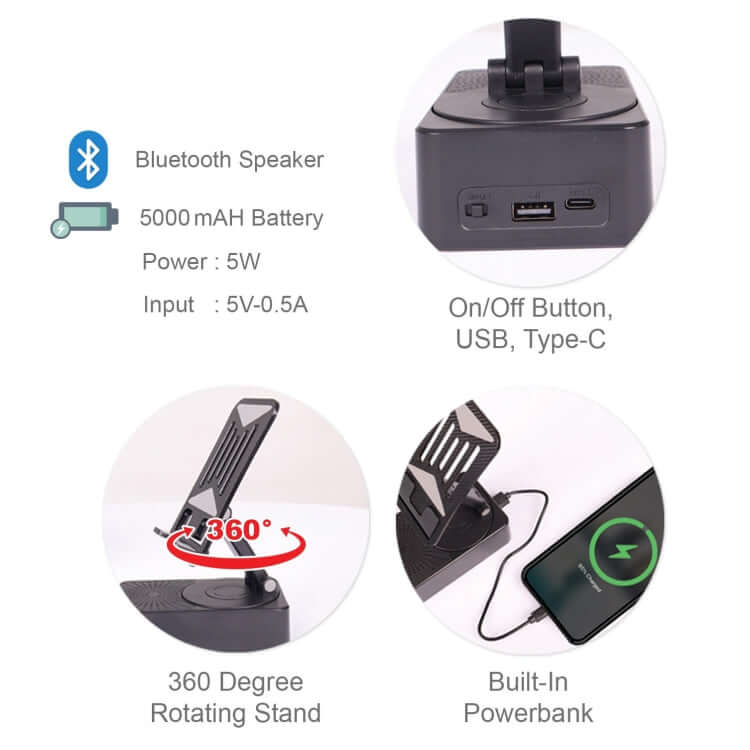 3 in 1 Phone Holder, Powerbank, Bluetooth Speaker Executive Corporate Gifts Singapore
