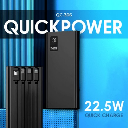 10000mAh 22.5W Super Quick Charge Powerbank with Built-in Cables Executive Corporate Gifts Singapore