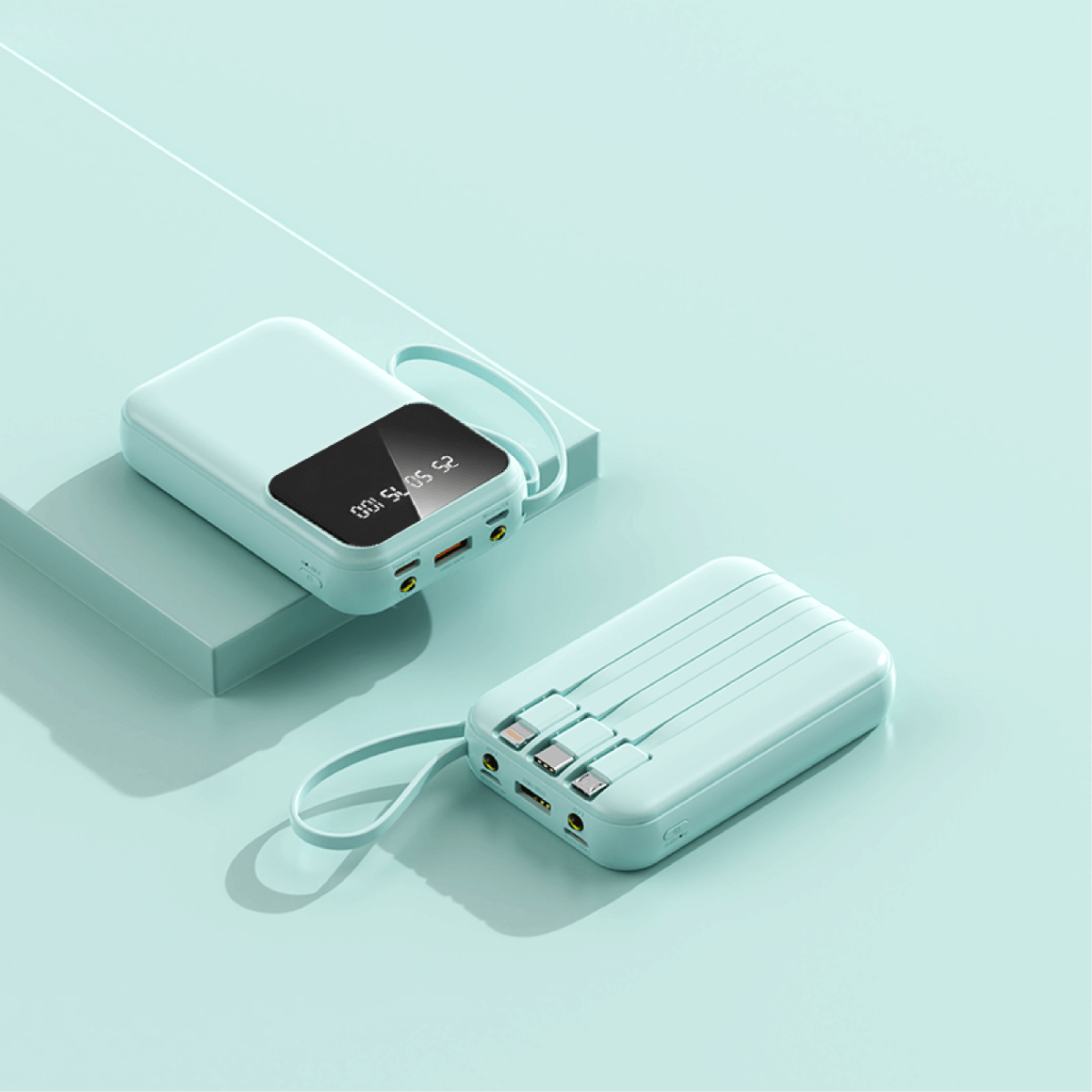 Mini Powerbank 10000mAh with 4 Built-in Cable Executive Corporate Gifts Singapore