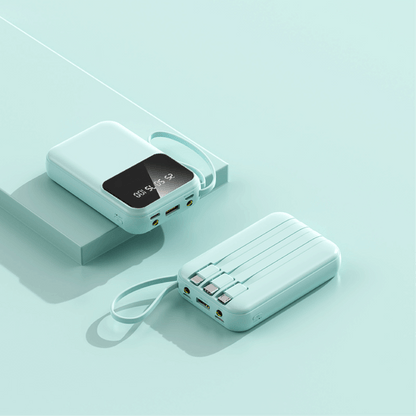Mini Powerbank 10000mAh with 4 Built-in Cable Executive Corporate Gifts Singapore