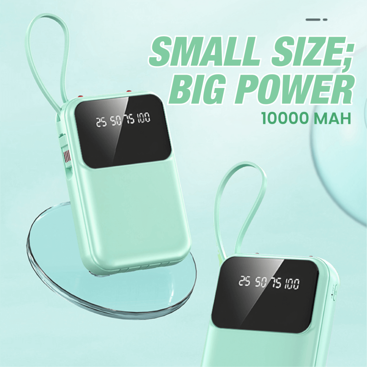 Mini Powerbank 10000mAh with 4 Built-in Cable Executive Corporate Gifts Singapore