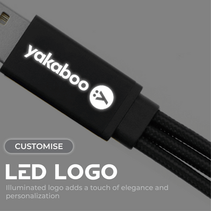 3 in 2 Cable GLow with LED Light Up Logo Corporate Gifts Singapore