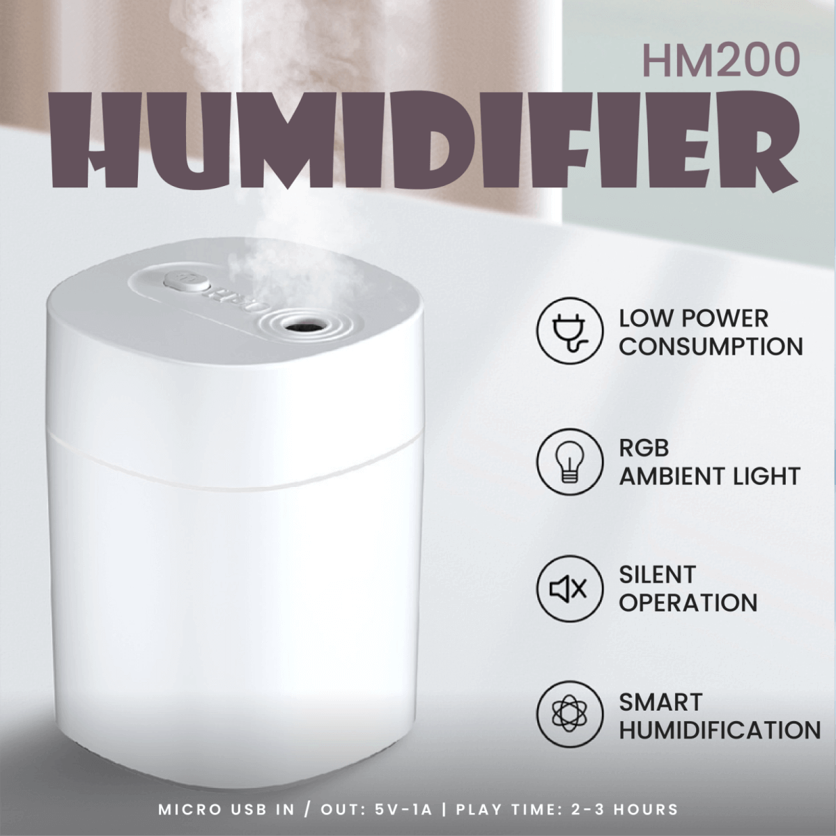 200ml Humidifier with Fine Mist Corporate Gifts Singapore