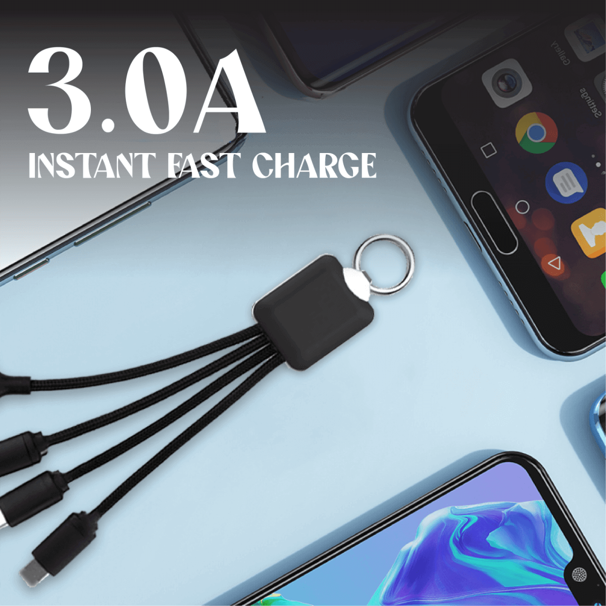 3 in 2 Fast Charging Cable (Rectangular) Corporate Gifts Singapore