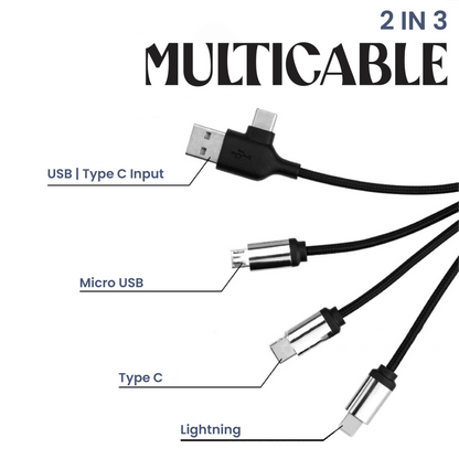 3 in 2 Fast Charging Cable (Rectangular) Corporate Gifts Singapore