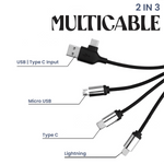3 in 2 Fast Charging Cable (Rectangular) Corporate Gifts Singapore