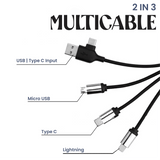 3 in 2 Fast Charging Cable (Rectangular) Corporate Gifts Singapore