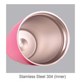 Inner view of the 700ml Thermo Mug With Straw and Handle, showcasing Stainless Steel 304 interior.