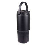 700ml Thermo Mug With Straw and Handle in black, perfect for beverages and corporate gifts.