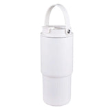 700ml Thermo Mug With Straw and Handle in white, ideal for on-the-go beverages and makes a great Corporate Gift.