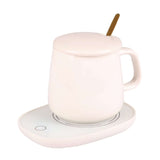 Ceramic Mug Warmer Set with a stylish ceramic mug and warmer base, perfect for keeping beverages hot.