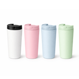 SS304 Stainless Steel 350ml Vacuum Mug in four colors: black, pink, blue, green, perfect for corporate gifts.