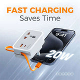 TESSAN Wall Plug Socket Extender with USB-C Cable Corporate Gifts Singapore