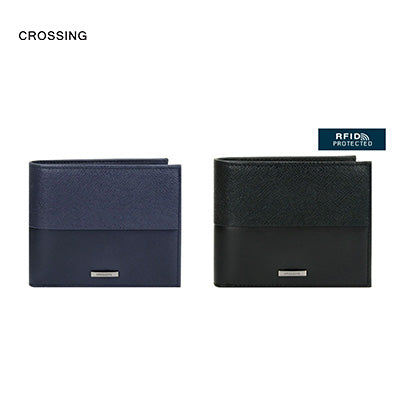 Crossing Infinite Bi-Fold Leather Wallet RFID Executive Gifts Singapore