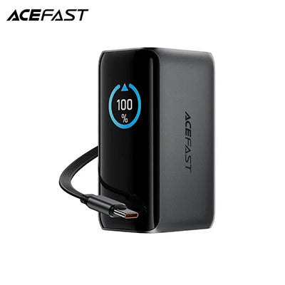 Acefast PB0902 Power Bank 10000mAh PD 45W Built-In Retractable Cable CCC Certified