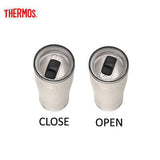 Thermos ICON™ Mug with Slide Lock Lid 710ml showing close and open positions, perfect for Corporate Gift Singapore.
