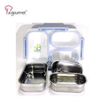 La Gourmet Sassy 1.2L 3 Compartments Stainless Steel Insert Lunch Box