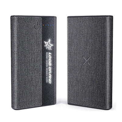 Fabric Design 10000mAh Wireless Power Bank Executive Corporate Gifts Singapore