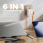 TESSAN Multi Plug Extension Wall Adapter with 2 USB and Type C Corporate Gifts Singapore