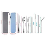 7 Pieces Stainless Steel Cutlery and Straw Set | AbrandZ Corporate Gifts