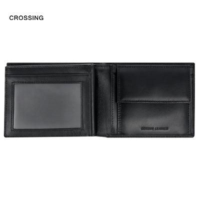 Crossing Elite Bi-fold Leather Wallet With Flap And Coin Pouch RFID Executive Gifts Singapore