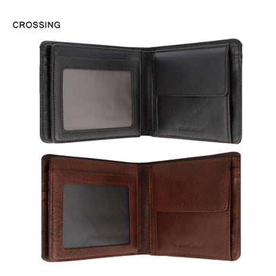 Crossing Antique Bi-fold Leather Wallet With Flap And Coin Pouch Executive Gifts Singapore
