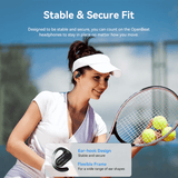 Vention Wireless Bluetooth Open Ear Headphones OpenBeat showcasing stable and secure fit for active lifestyles.