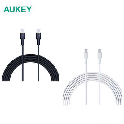 Aukey CB-NCC1 1M Nylon Braided USB C to C Cable Executive Gifts Singapore